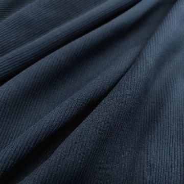 Чернильно-синяя ткань с фактурной полоской (100% п/э)
