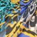 ф5898 Ungaro. Сине-желтые тигрово-леопардовые миражи. Жоржет. (100% шелк). Италия.