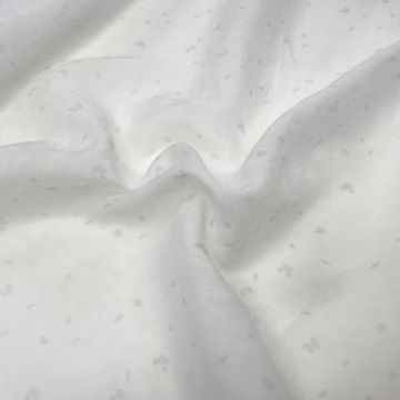 Молочный батист с серыми крапками (60%хлопок 40%шелк). Италия.