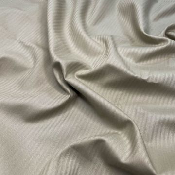 Фисташковая плательно-рубашечная ткань в полоску (80% хлопок 20%п/амид). Италия.