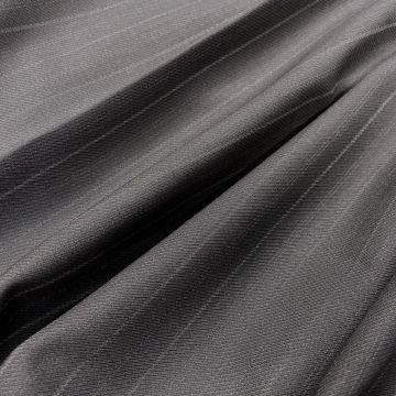 Черная костюмная тканьв серую полоску (100% Шерсть). Япония.
