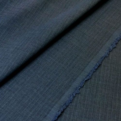 ф4911 Серо-синяя ткань с еле заметной полоской (100% шерсть). 