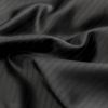 9234 Черная матовая ткань в атласную полоску (56% вискоза 44% шерсть).