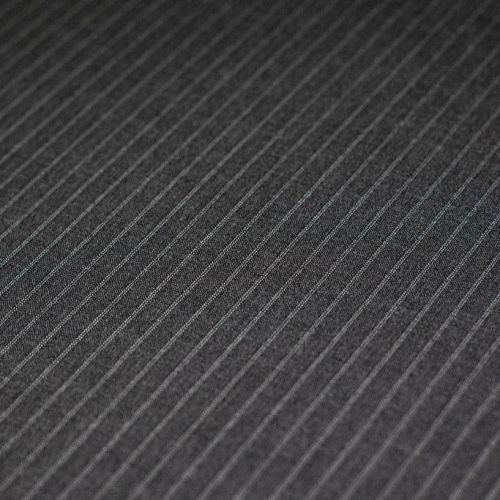 ф4851 Темно-серая костюмная ткань в полоску (100% шерсть ). 