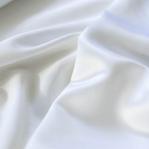 ф5787 Двусторонняя атласно-матовая белая ткань (50%шелк 50%вискоза)