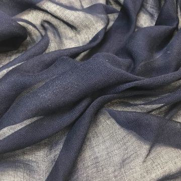 Темно-синяя тончайшая ткань (90% хлопок 10% вискоза).