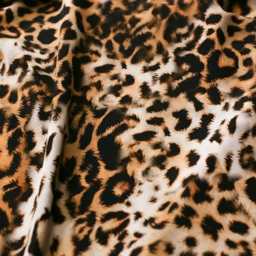 ф5565 Крепдешин Леопард элитной породы (100% шелк)