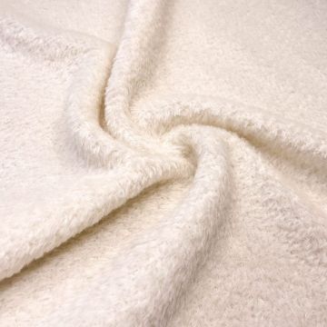 Молочная пальтовая ткань с ворсиком (85% вирдж. шерсть 15%п/эстер). Италия.