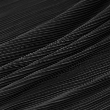 ф5818 Черное плиссе (100% полиэстер). 